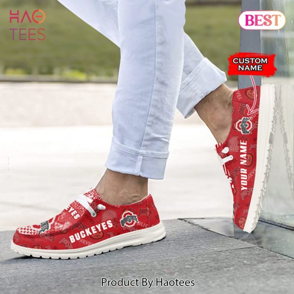 BEST NCAA Ohio State Buckeyes Custom Name Hey Dude Shoes Luxury Brand