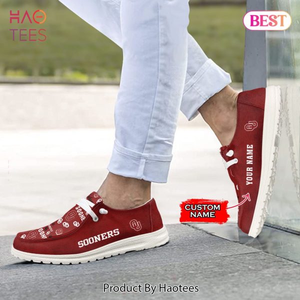 BEST NCAA Oklahoma Sooners Custom Name Hey Dude Shoes