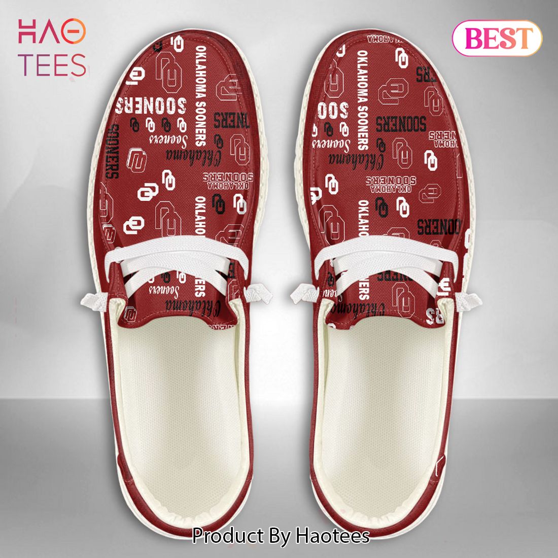 [BEST] NCAA Oklahoma Sooners Custom Name Hey Dude Shoes Luxury Brand