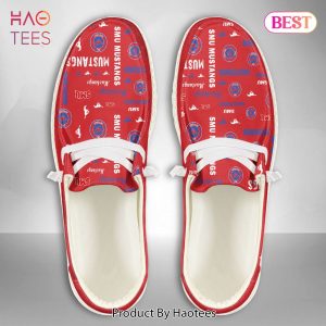 [BEST] NCAA SMU Mustangs Custom Name Hey Dude Shoes Luxury Brand