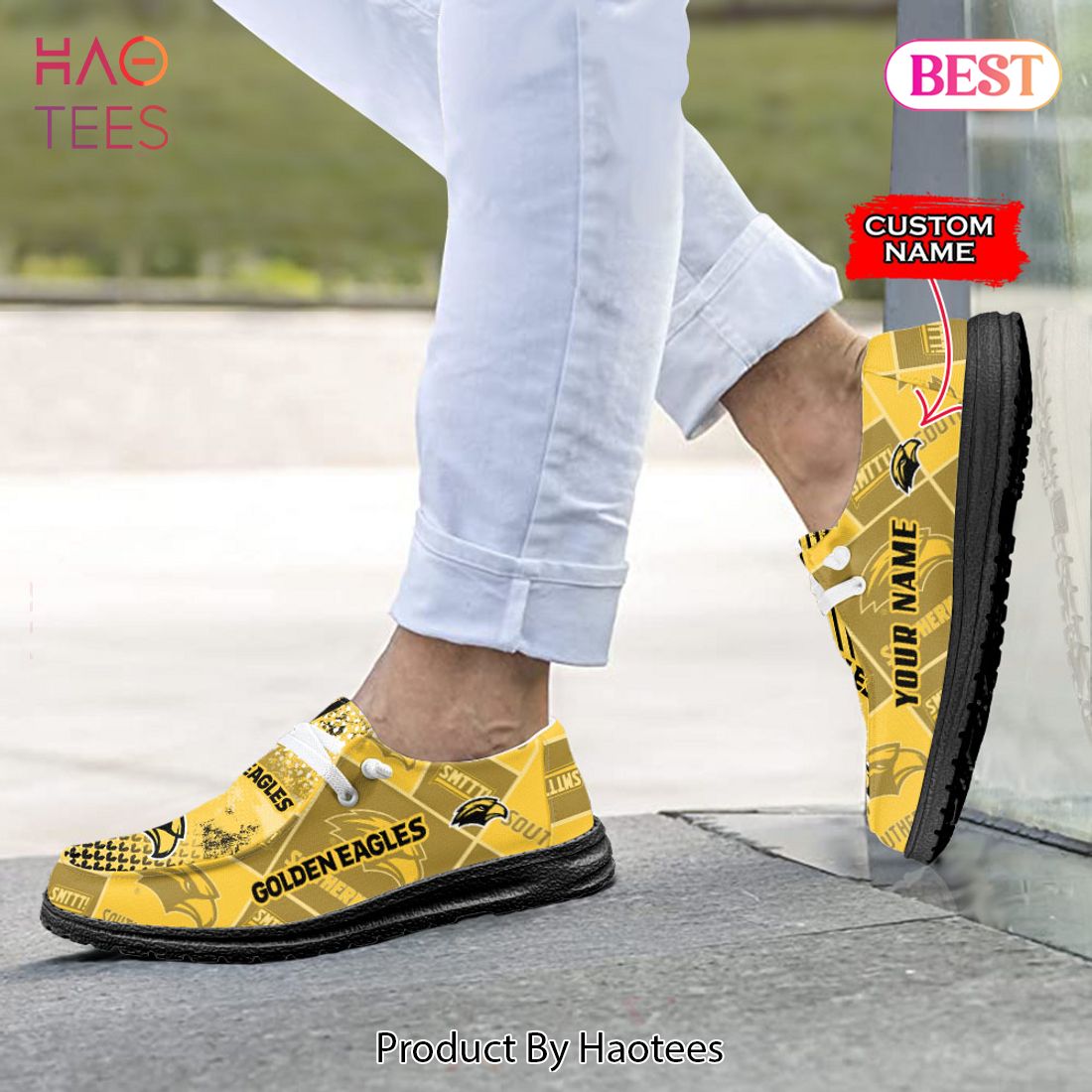 BEST NCAA Southern Miss Golden Eagles Custom Name Hey Dude Shoes BEST NCAA Southern Miss Golden Eagles Custom Name Hey Dude Shoes