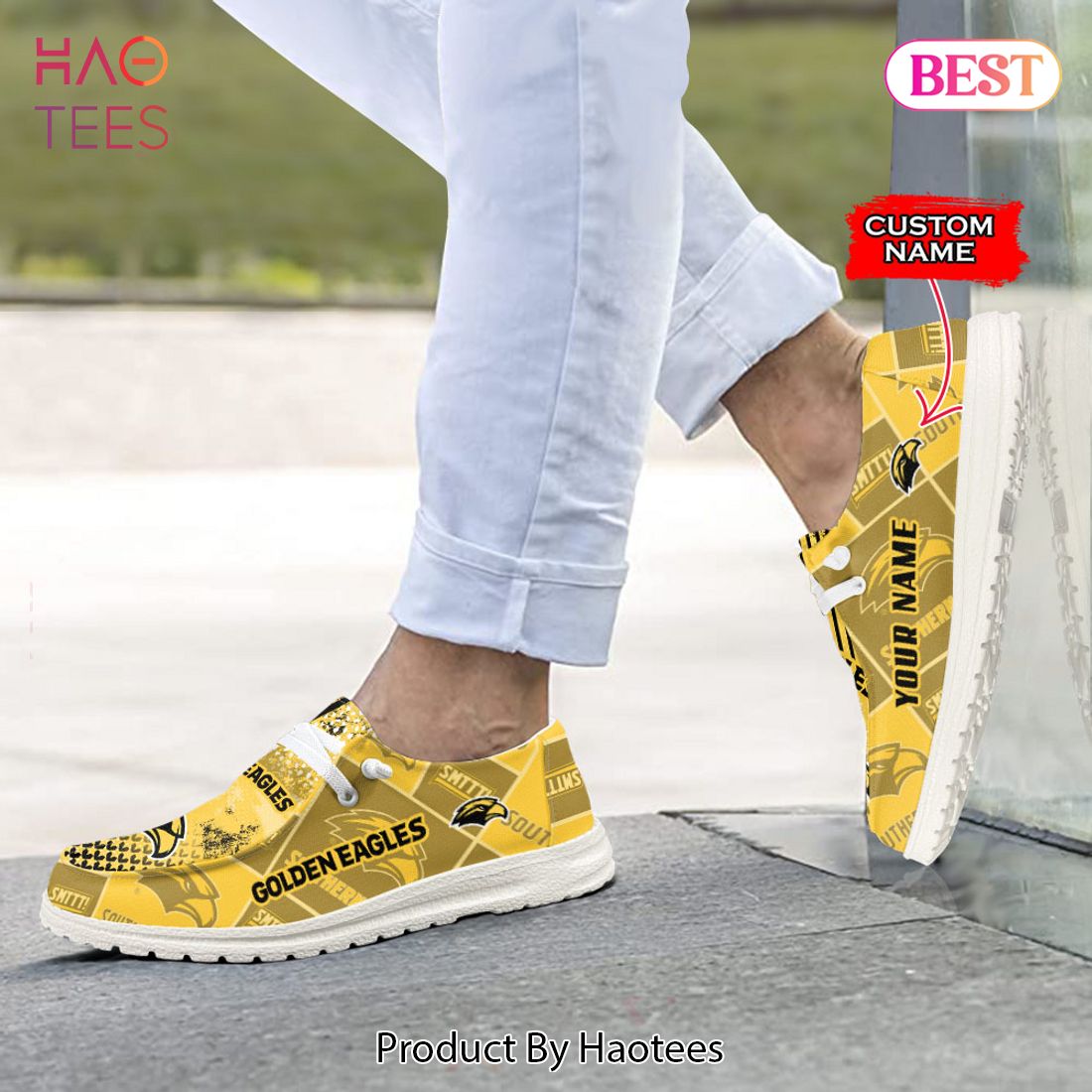 BEST NCAA Southern Miss Golden Eagles Custom Name Hey Dude Shoes BEST NCAA Southern Miss Golden Eagles Custom Name Hey Dude Shoes
