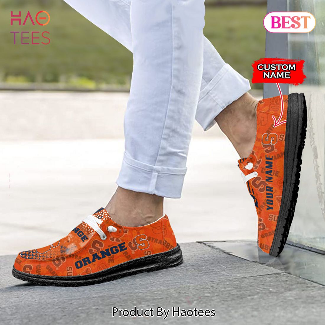 BEST NCAA Syracuse Orange Custom Name Hey Dude Shoes BEST NCAA Syracuse Orange Custom Name Hey Dude Shoes