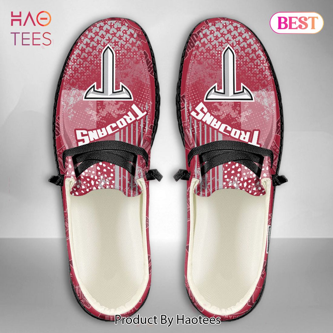 BEST NCAA Troy Trojans Custom Name Hey Dude Shoes POD Design BEST NCAA Troy Trojans Custom Name Hey Dude Shoes POD Design