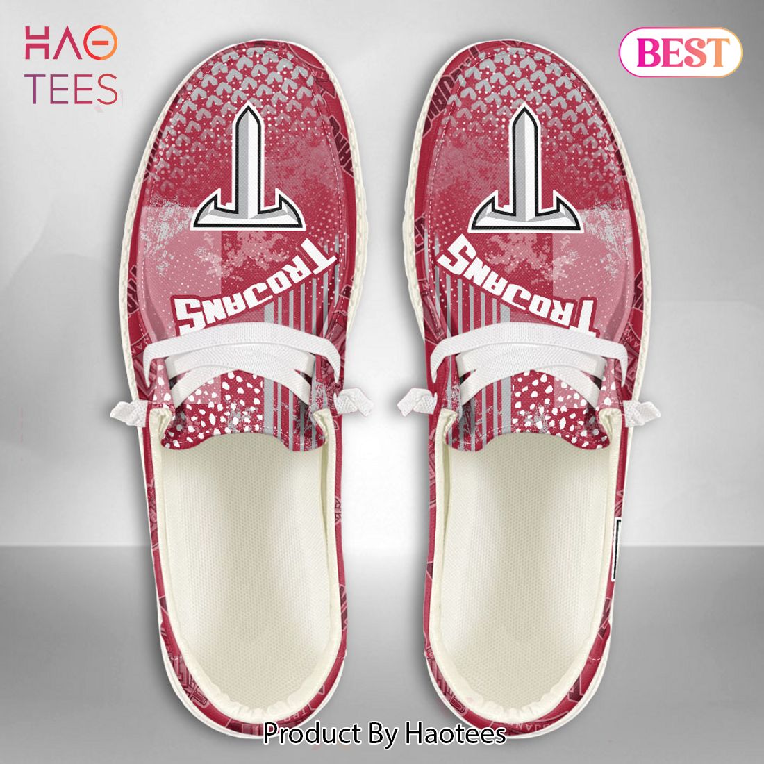 BEST NCAA Troy Trojans Custom Name Hey Dude Shoes POD Design BEST NCAA Troy Trojans Custom Name Hey Dude Shoes POD Design