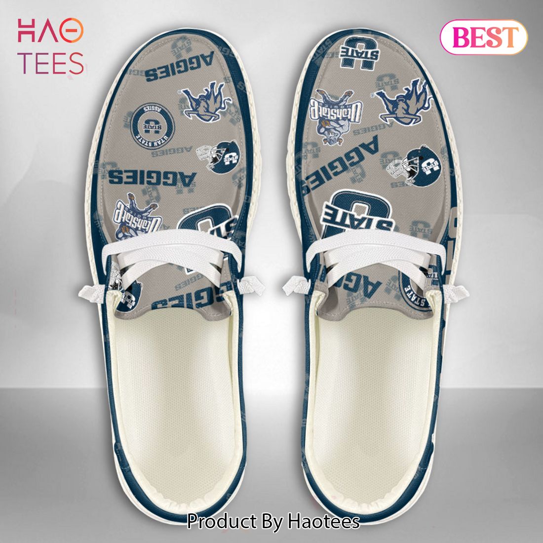 BEST NCAA Utah State Aggies Custom Name Hey Dude Shoes BEST NCAA Utah State Aggies Custom Name Hey Dude Shoes