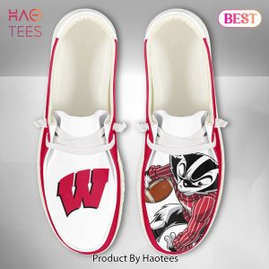 [BEST] NCAA Wisconsin Badgers – Custom Name Hey Dude Shoes