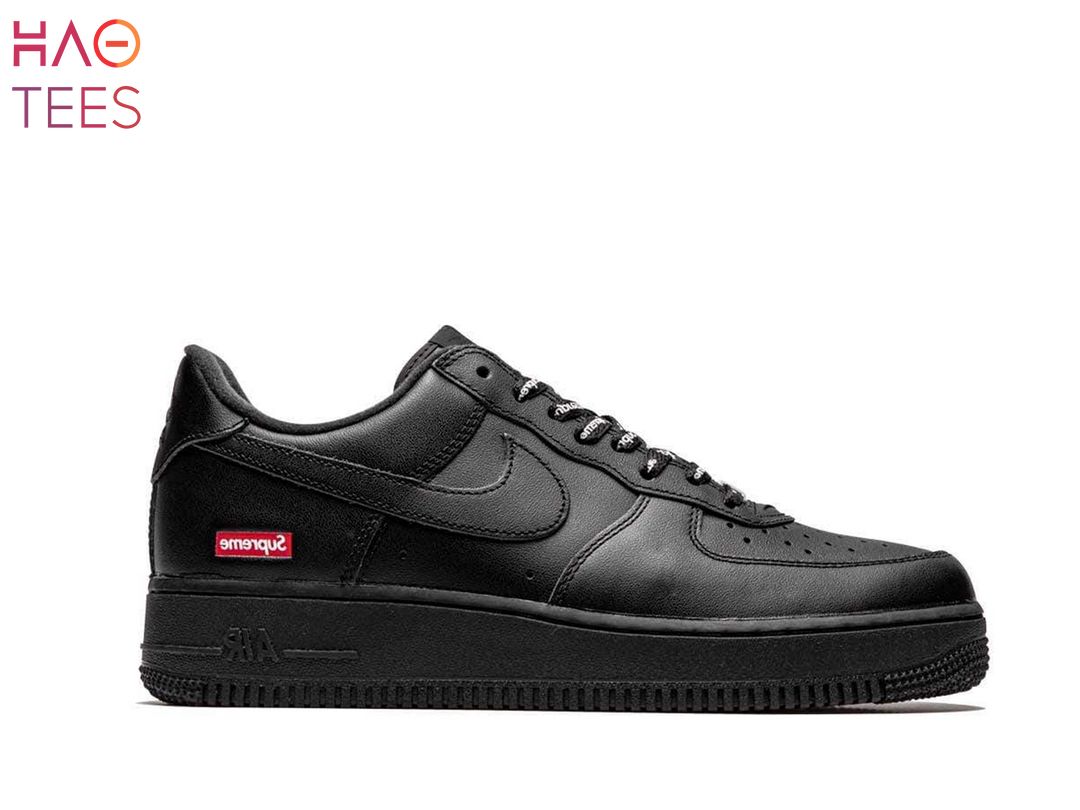 BEST Nike Air Force 1 Low Supreme Box Logo Black Luxury Store