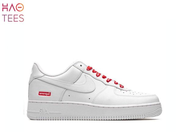 [BEST] Nike Air Force 1 Low Supreme Box Logo White