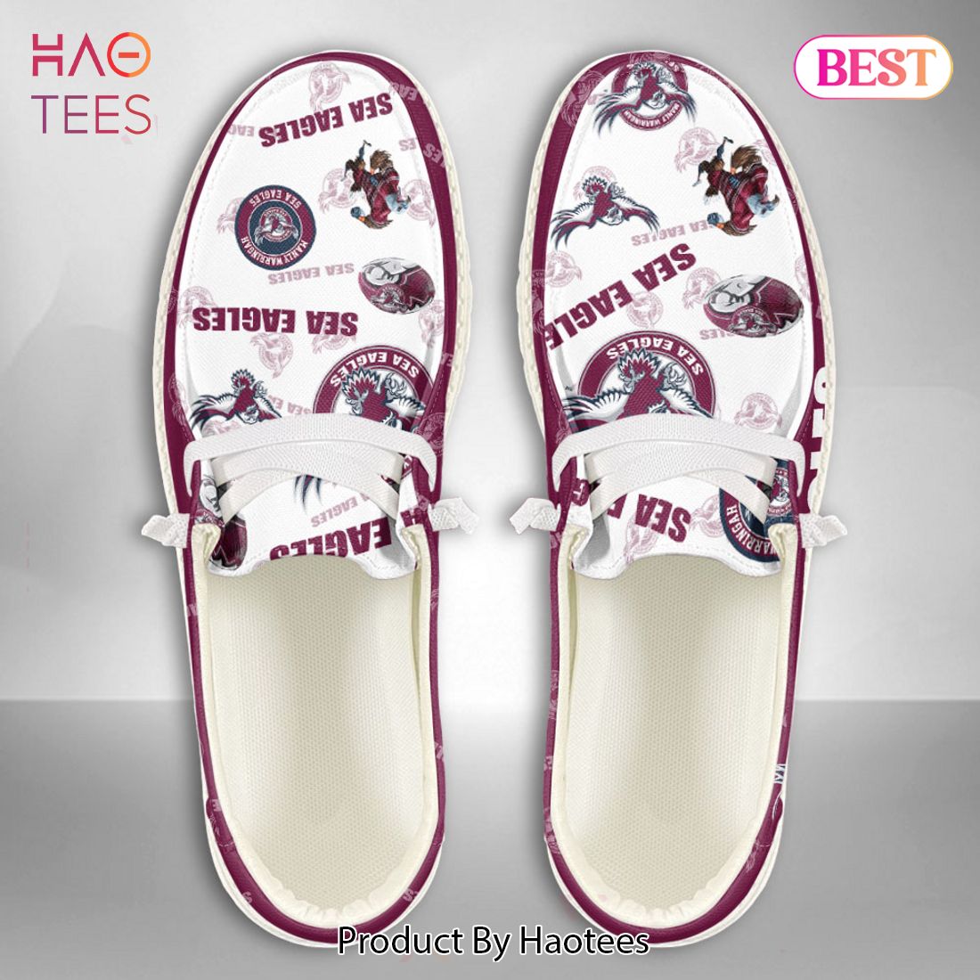 [BEST] NRL Manly Warringah Sea Eagles Custom Name Hey Dude Shoes