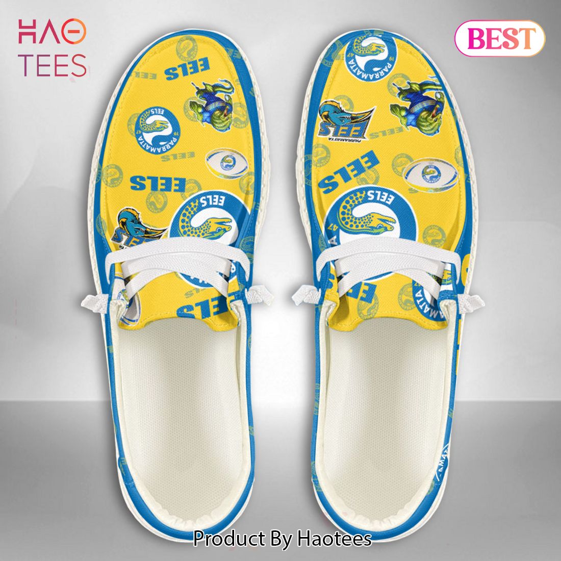 BEST NRL Parramatta Eels Custom Name Hey Dude Shoes