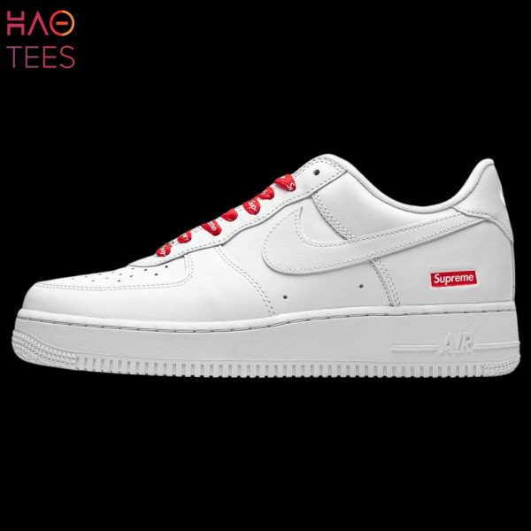 BEST Supreme x Nike Air Force 1 Low Box Logo – White
