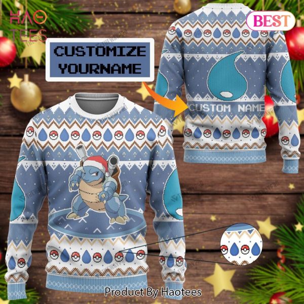 Blastoise Custom Name Christmas Giftsmerch Ugly Sweater
