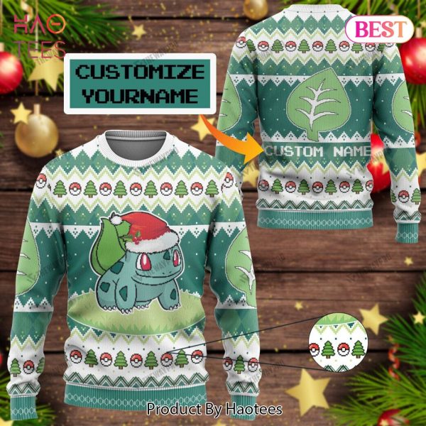 Bulbasaur Custom Name Christmas Giftsmerch Ugly Sweater