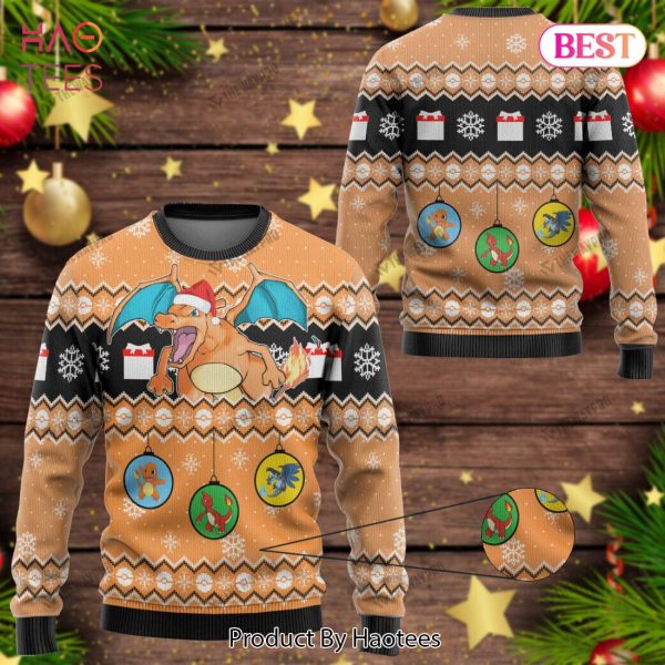 Charizard Evolution Custom Christmas Giftsmerch Ugly Sweater