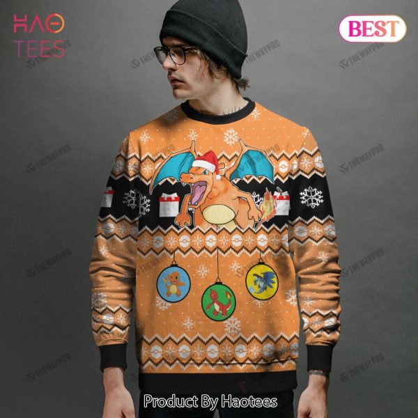 Charizard Evolution Custom Christmas Giftsmerch Ugly Sweater
