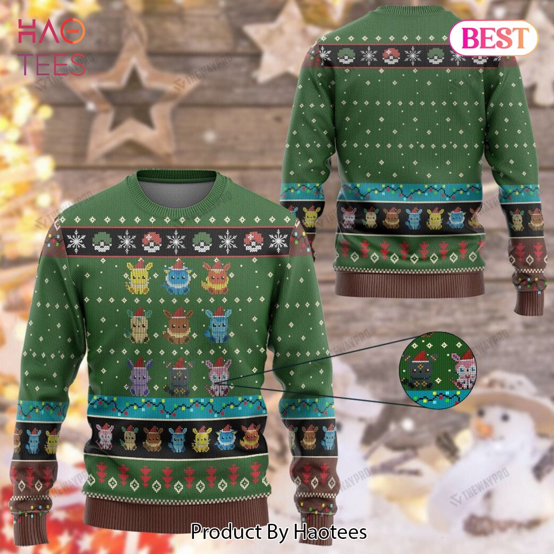 Eevee Evolution Giftsmerch Pokemon Custom Sweater