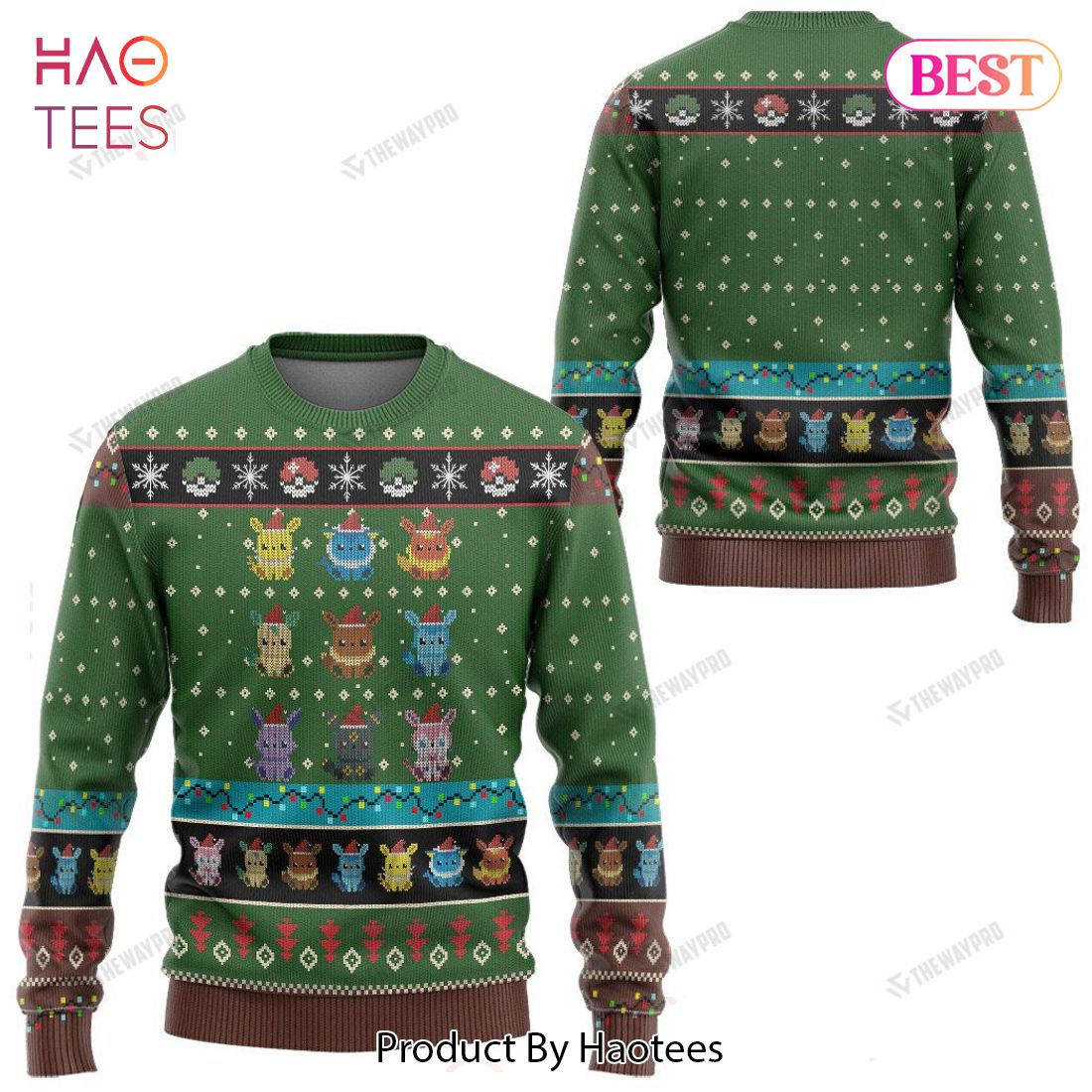 Eevee Evolution Giftsmerch Pokemon Custom Sweater