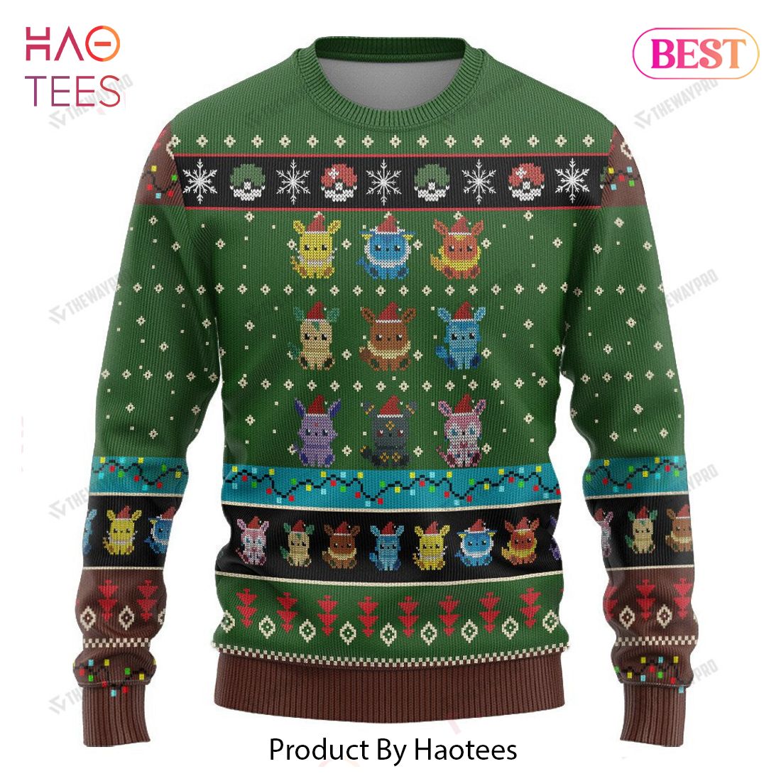 Eevee Evolution Giftsmerch Pokemon Custom Sweater