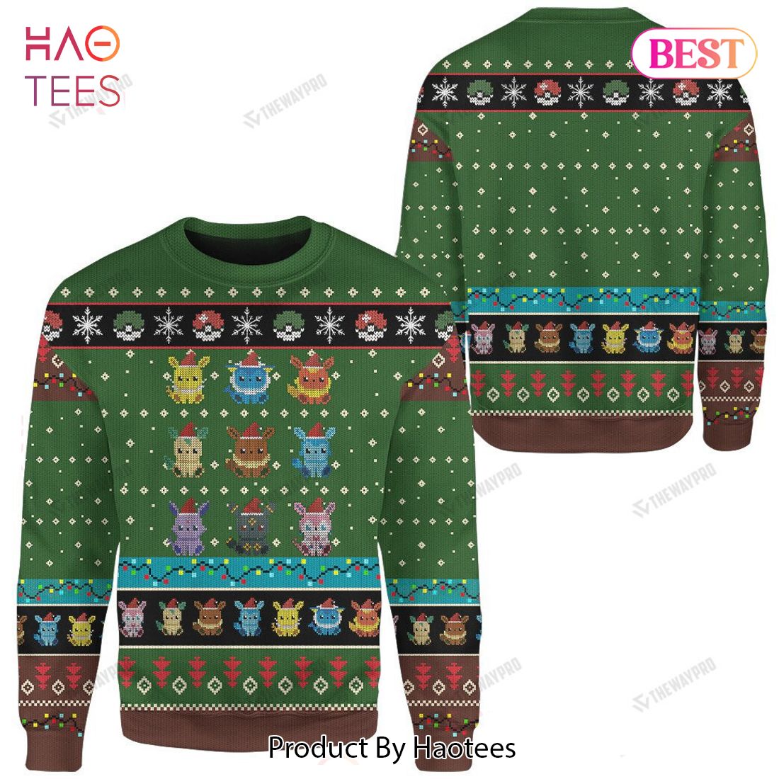 Eevee Evolution Giftsmerch Pokemon Custom Sweater