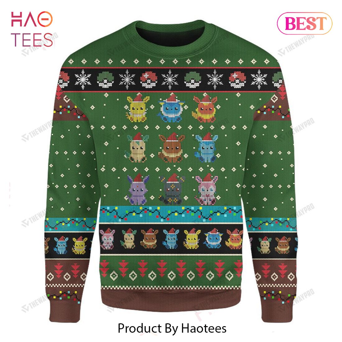 Eevee Evolution Giftsmerch Pokemon Custom Sweater