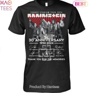 Europe Stadium Tour 2024 Rammstein 30th Anniversary 1994-2024 Thank You For The Memories Unisex T-Shirt