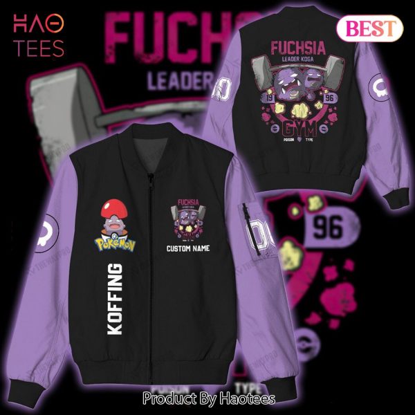 Fuchsia Gym Giftmerch Custom Pokemon Bomber Jacket