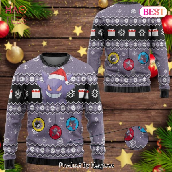 Gengar Evolution Custom Christmas Giftsmerch Ugly Sweater