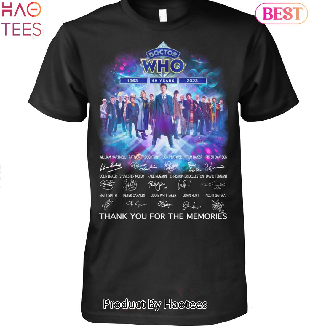 HOT Doctor Who 60 Years 1963-2023 Thank You For The Memories Unisex T-Shirt