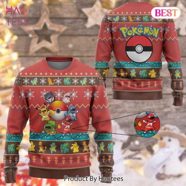 HOT Mighty Morphin Go Go Poke Ranger Giftsmerch Pokemon Custom Sweater