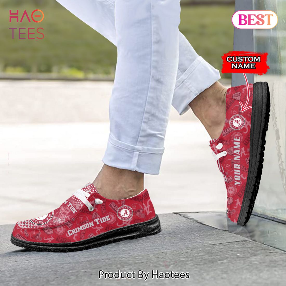 HOT NCAA Alabama Crimson Tide Custom Name Hey Dude Shoes Limited 2024 HOT NCAA Alabama Crimson Tide Custom Name Hey Dude Shoes Limited 2024