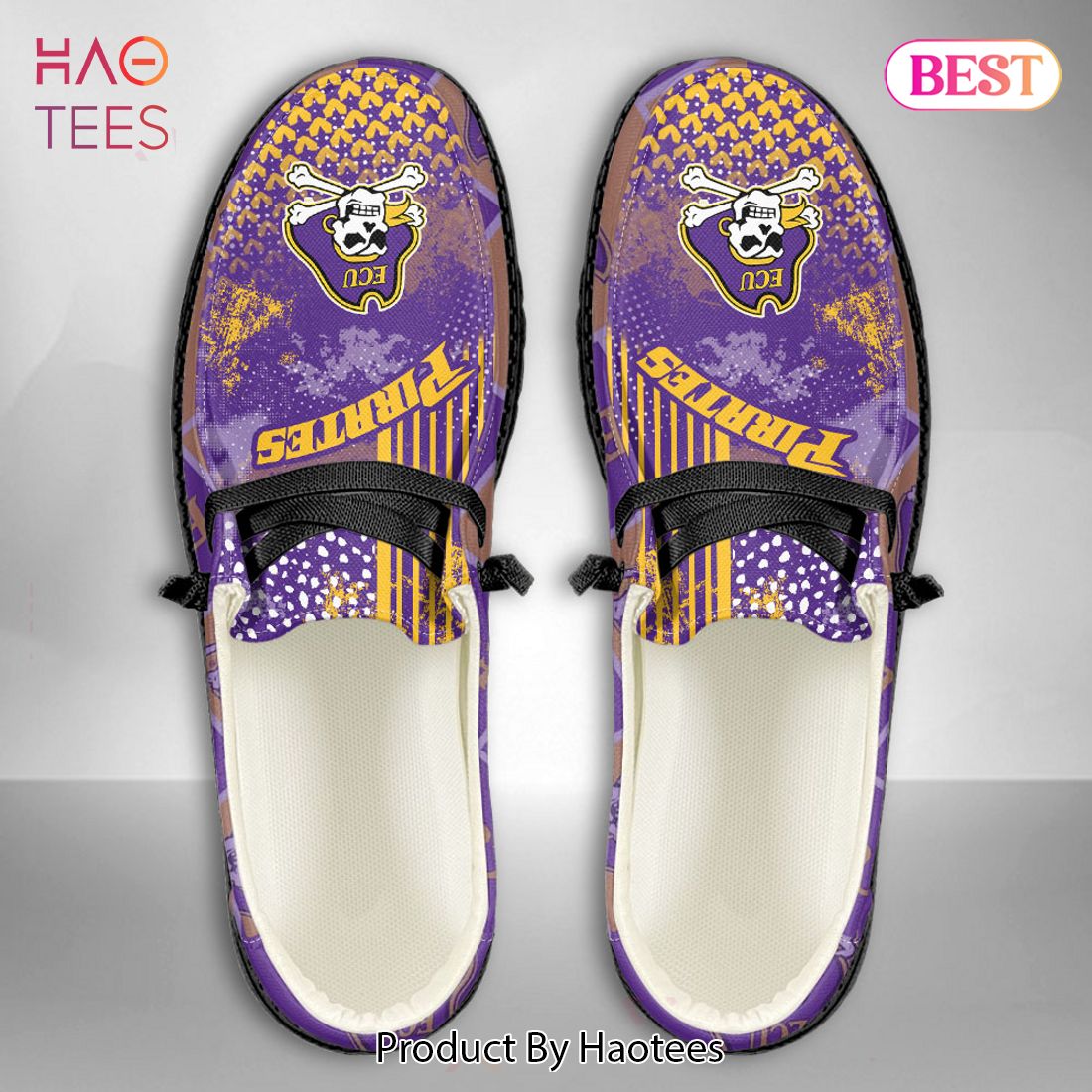 HOT NCAA East Carolina Pirates Custom Name Hey Dude Shoes HOT NCAA East Carolina Pirates Custom Name Hey Dude Shoes