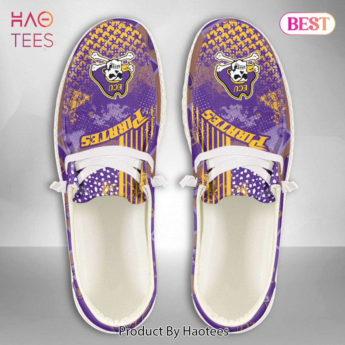 HOT NCAA East Carolina Pirates Custom Name Hey Dude Shoes HOT NCAA East Carolina Pirates Custom Name Hey Dude Shoes