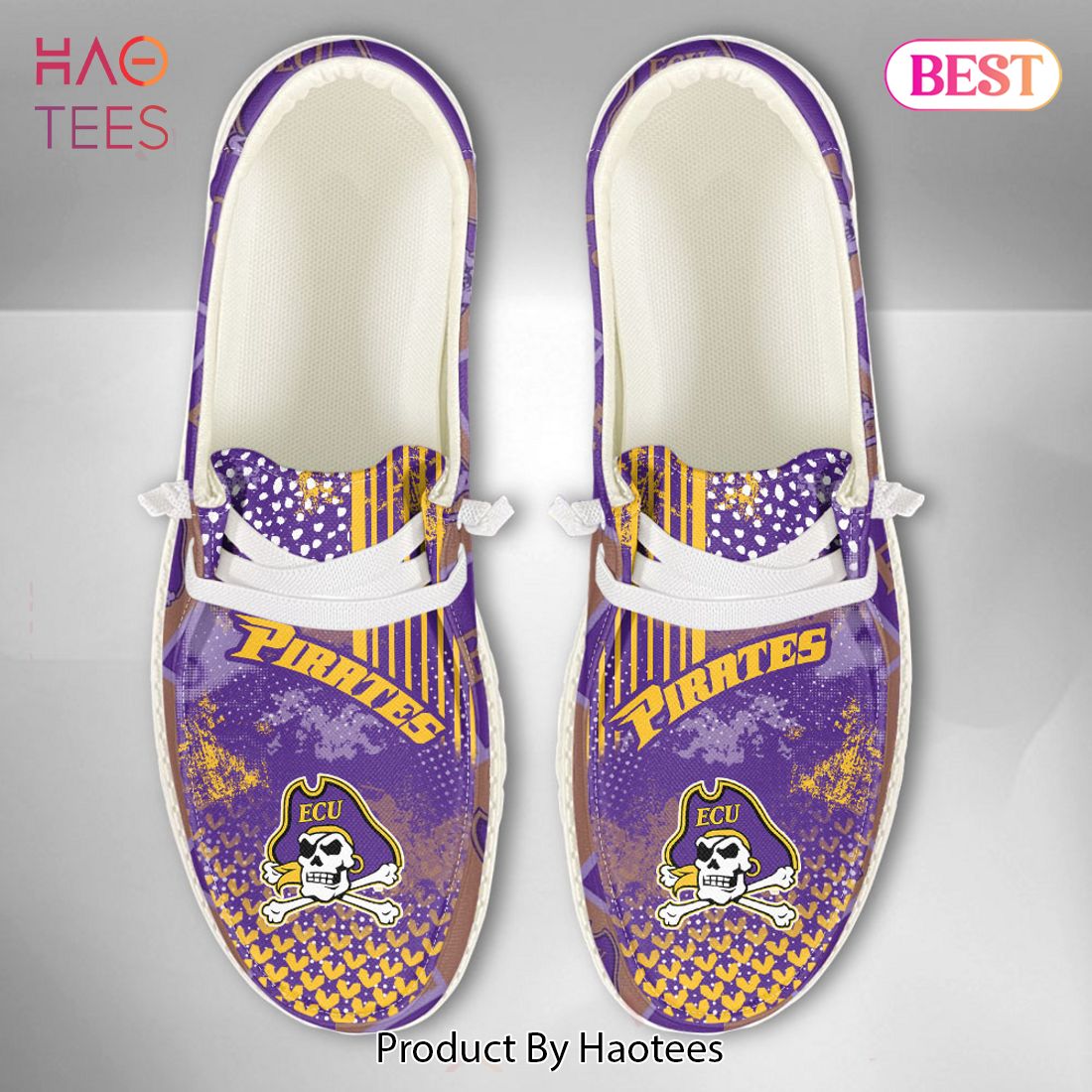HOT NCAA East Carolina Pirates Custom Name Hey Dude Shoes HOT NCAA East Carolina Pirates Custom Name Hey Dude Shoes