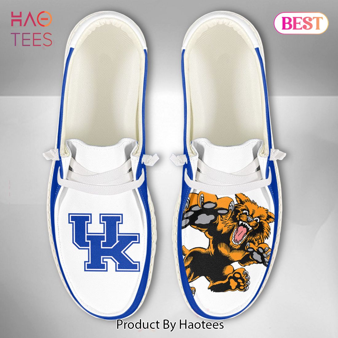 HOT NCAA Kentucky Wildcats – Custom Name Hey Dude Shoes
