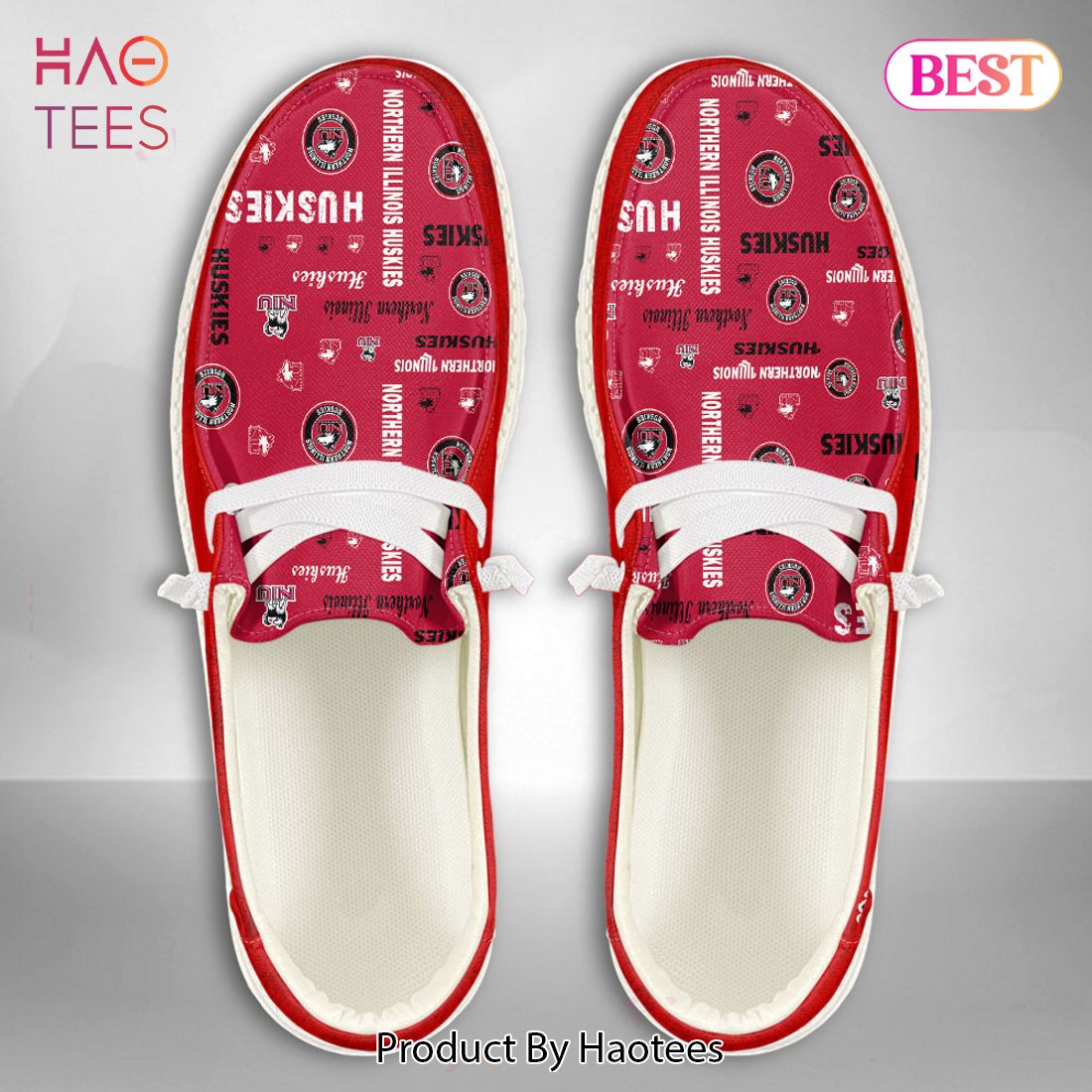HOT NCAA Northern Illinois Huskies Custom Name Hey Dude Shoes HOT NCAA Northern Illinois Huskies Custom Name Hey Dude Shoes