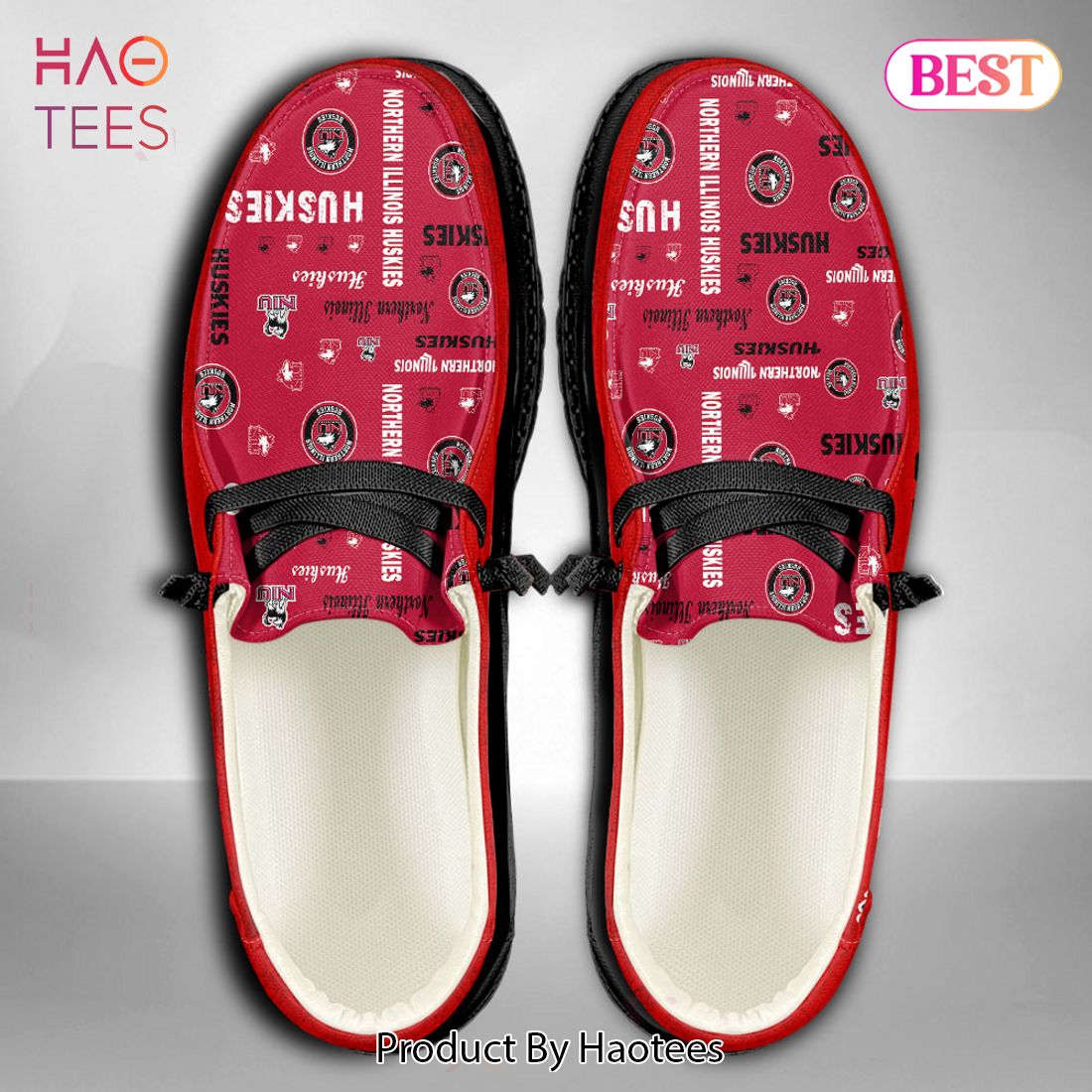 HOT NCAA Northern Illinois Huskies Custom Name Hey Dude Shoes HOT NCAA Northern Illinois Huskies Custom Name Hey Dude Shoes