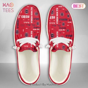 HOT NCAA Ole Miss Rebels Custom Name Hey Dude Shoes