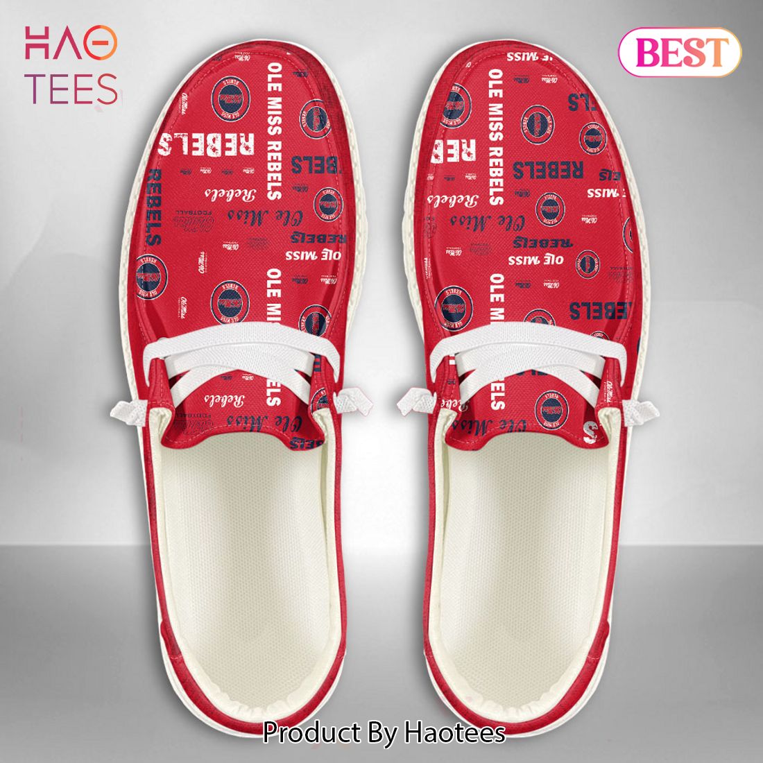 HOT NCAA Ole Miss Rebels Custom Name Hey Dude Shoes HOT NCAA Ole Miss Rebels Custom Name Hey Dude Shoes