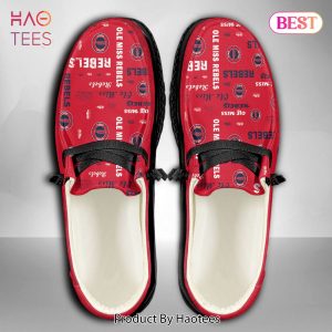 HOT NCAA Ole Miss Rebels Custom Name Hey Dude Shoes
