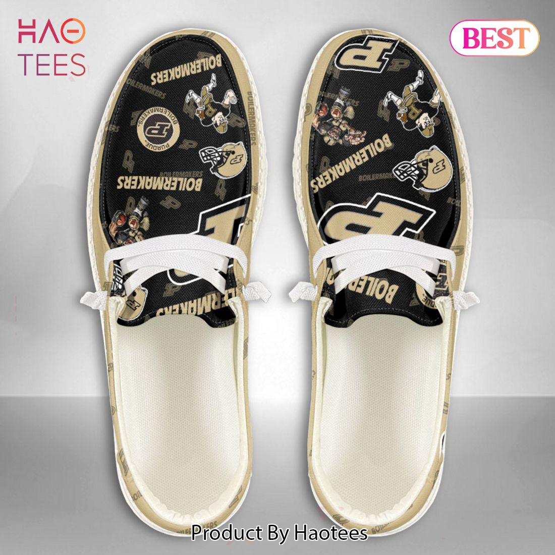 HOT NCAA Purdue Boilermakers Custom Name Hey Dude Shoes