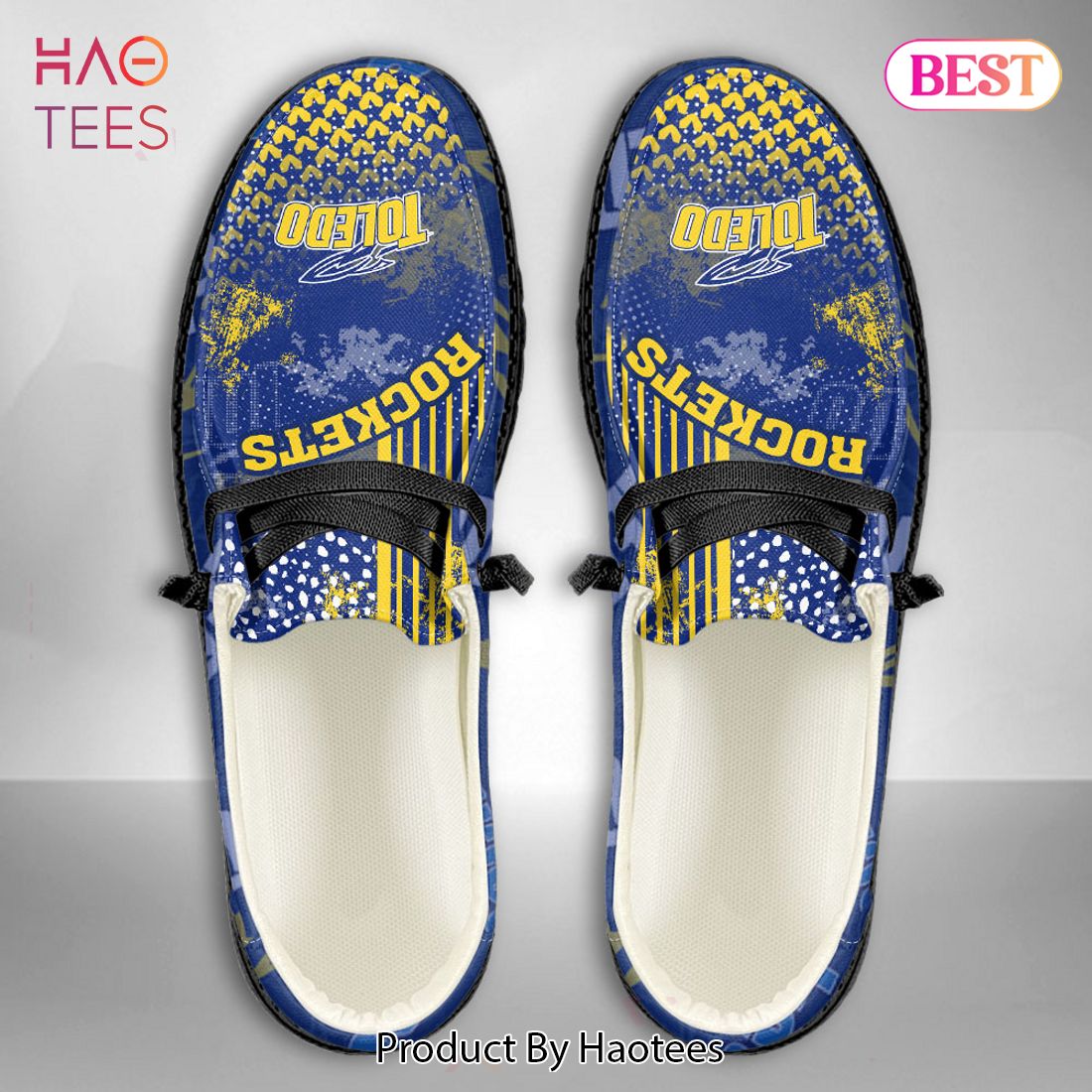 HOT NCAA Toledo Rockets Custom Name Hey Dude Shoes