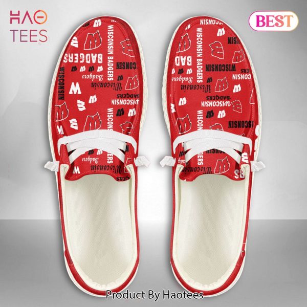 HOT NCAA Wisconsin Badgers Custom Name Hey Dude Shoes POD Design – X761