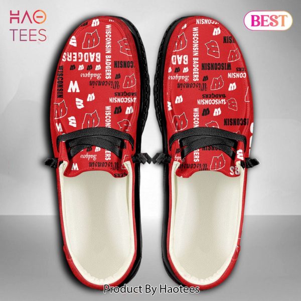 HOT NCAA Wisconsin Badgers Custom Name Hey Dude Shoes POD Design – X761