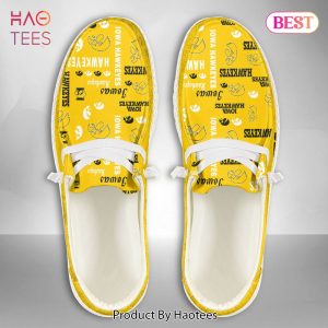 HOT TREND NCAA Iowa Hawkeyes Custom Name Hey Dude Shoes Luxury Brand