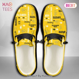 HOT TREND NCAA Iowa Hawkeyes Custom Name Hey Dude Shoes Luxury Brand