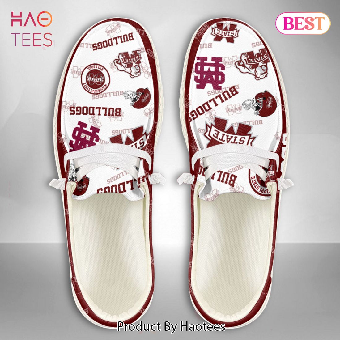 HOT TREND NCAA Mississippi State Bulldogs Custom Name Hey Dude Shoes