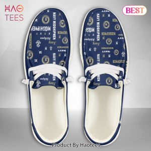 HOT TREND NCAA Navy Midshipmen Custom Name Hey Dude Shoes