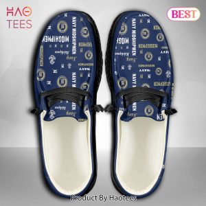 HOT TREND NCAA Navy Midshipmen Custom Name Hey Dude Shoes
