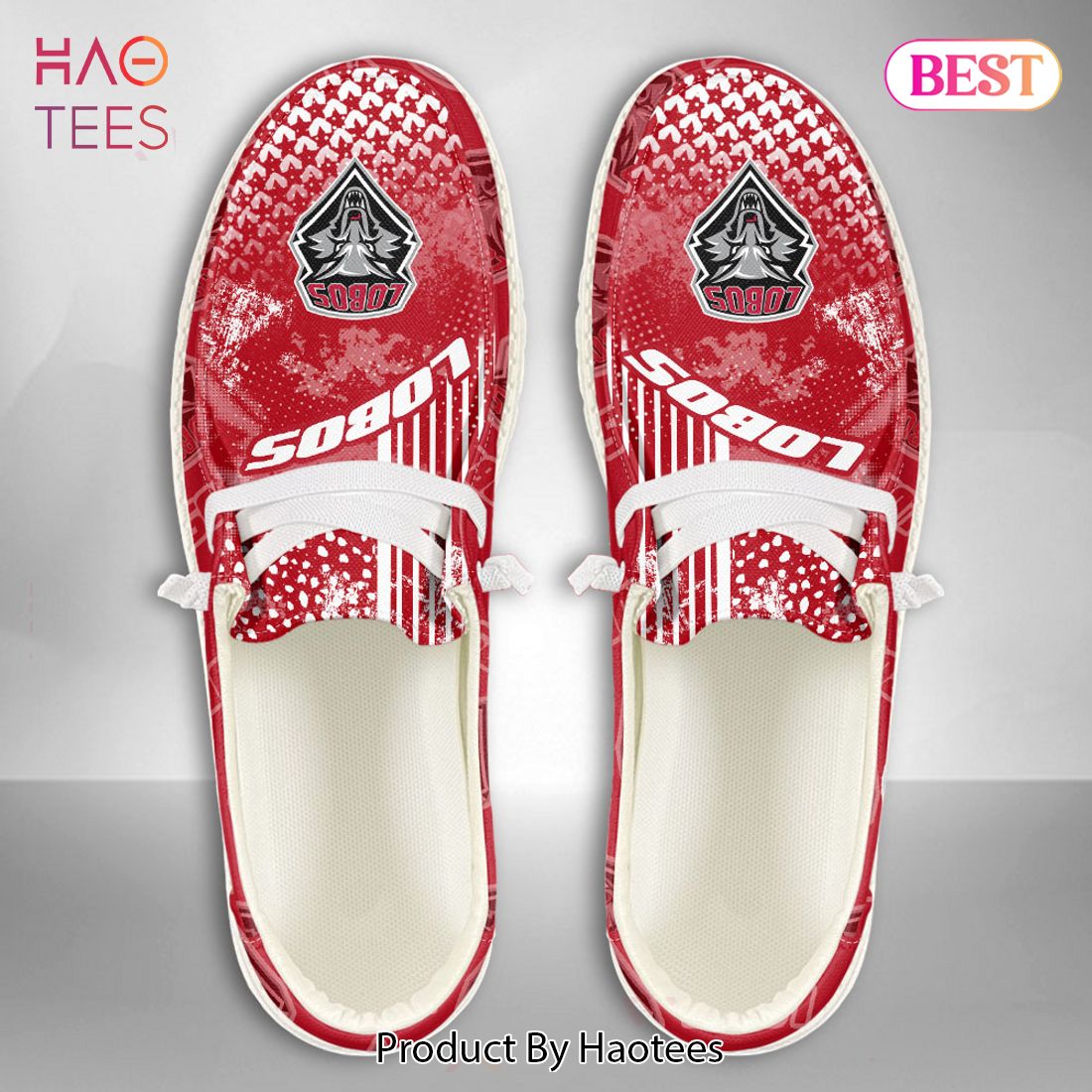 HOT TREND NCAA New Mexico Lobos Custom Name Hey Dude Shoes HOT TREND NCAA New Mexico Lobos Custom Name Hey Dude Shoes